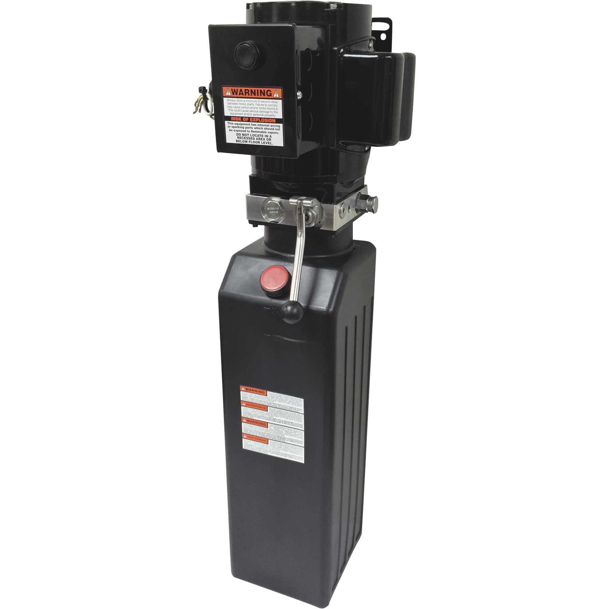 NorTrac Auto Hoist AC Power Unit, 230V, 2 GPM, 2900 PSI, Vertical Mount, Manual Lowering